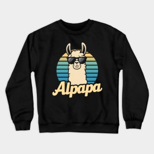 Alpapa Funny Alpaca For Fathers Day, Mens Crewneck Sweatshirt